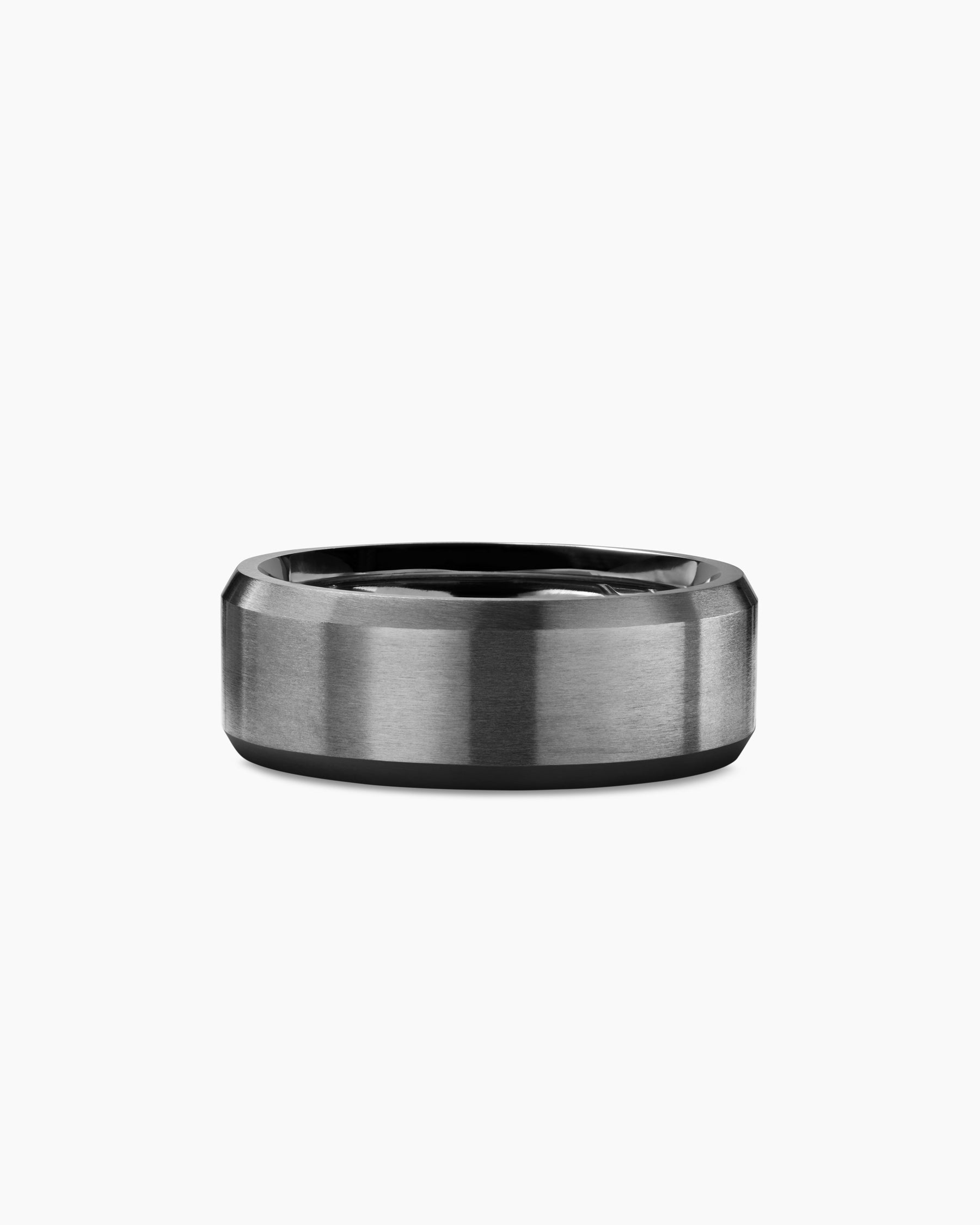 Streamline® Beveled Band Ring in Grey Titanium, 8.5mm