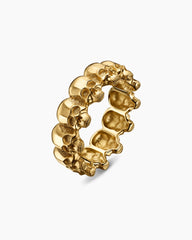 Memento Mori Skull Band Ring in 18K Yellow Gold, 8.5mm