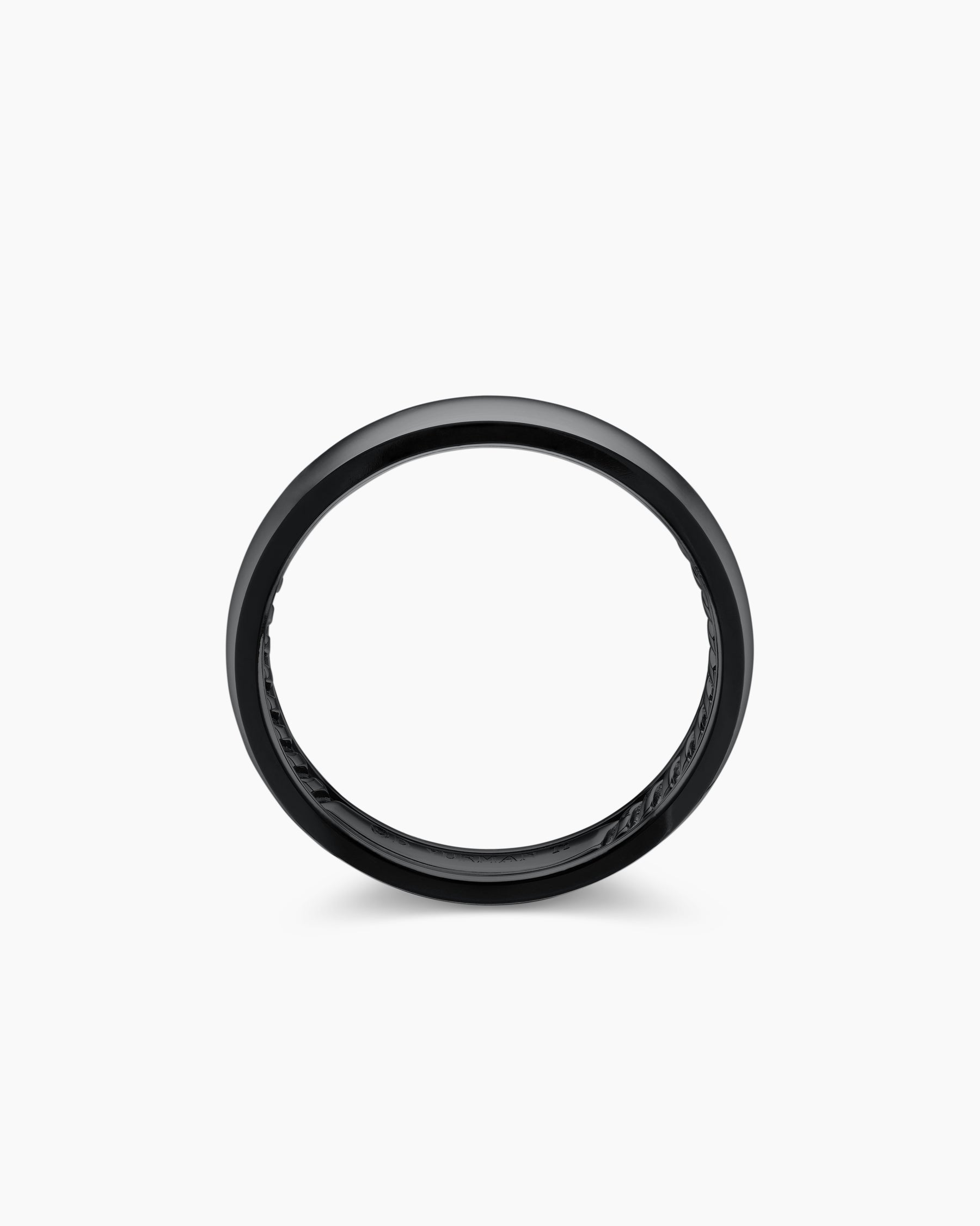DY Classic Band Ring in Black Titanium, 4mm