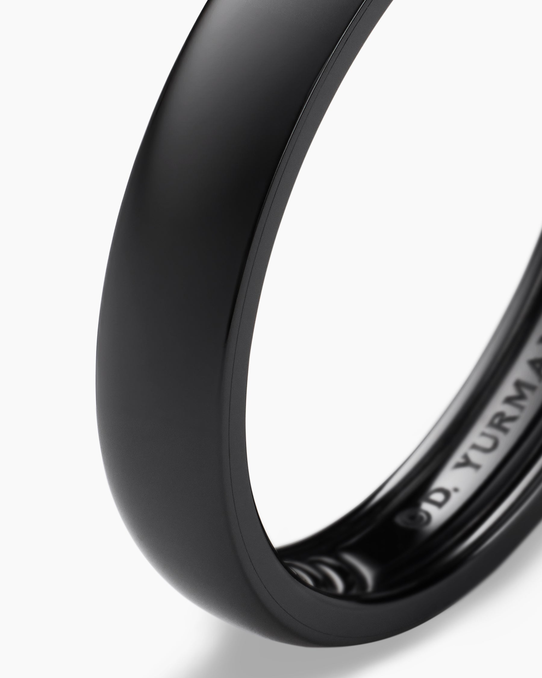 DY Classic Band Ring in Black Titanium, 4mm