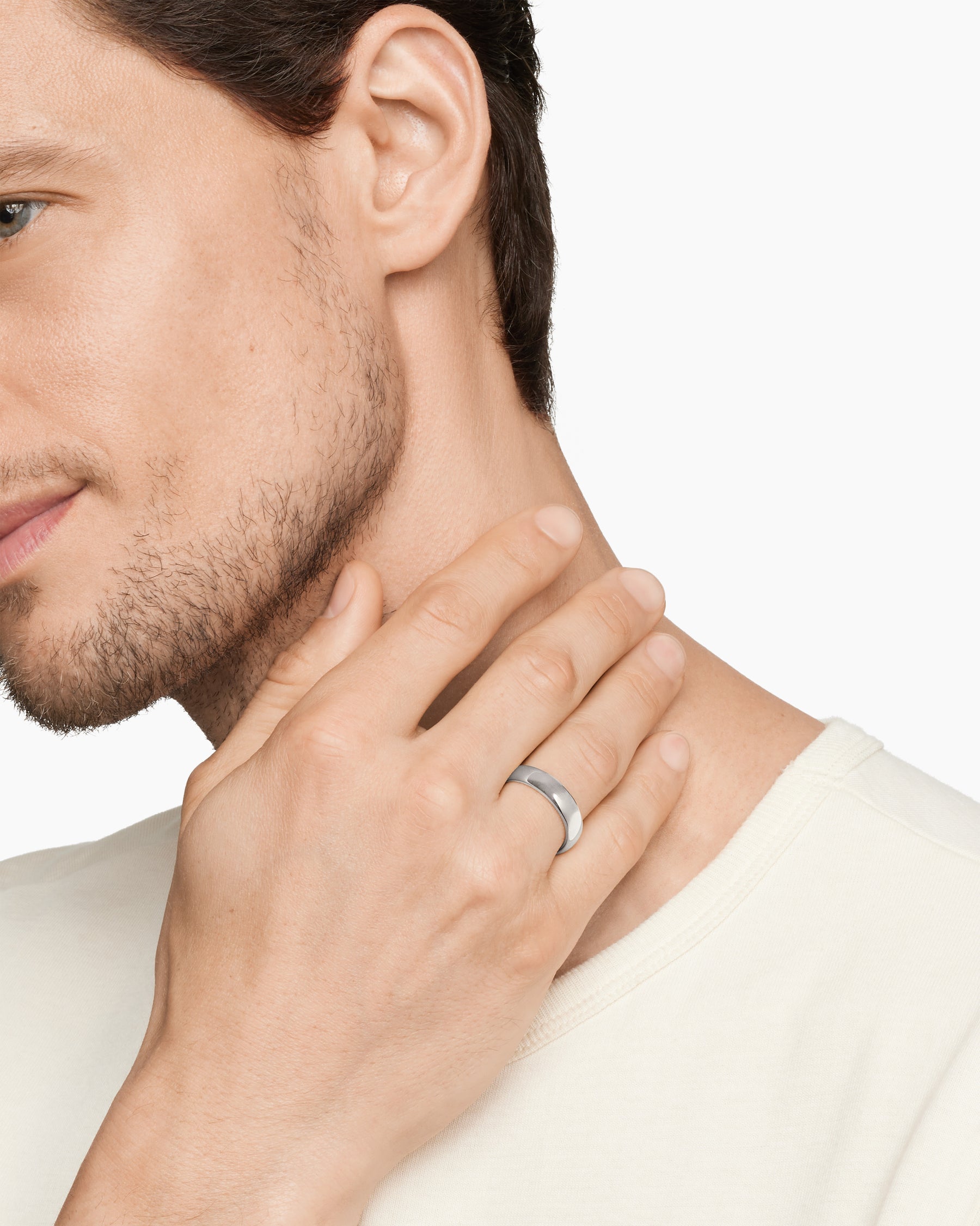 DY Classic Band Ring in 18K White Gold, 6mm
