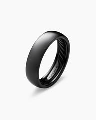 DY Classic Band Ring in Black Titanium, 6mm