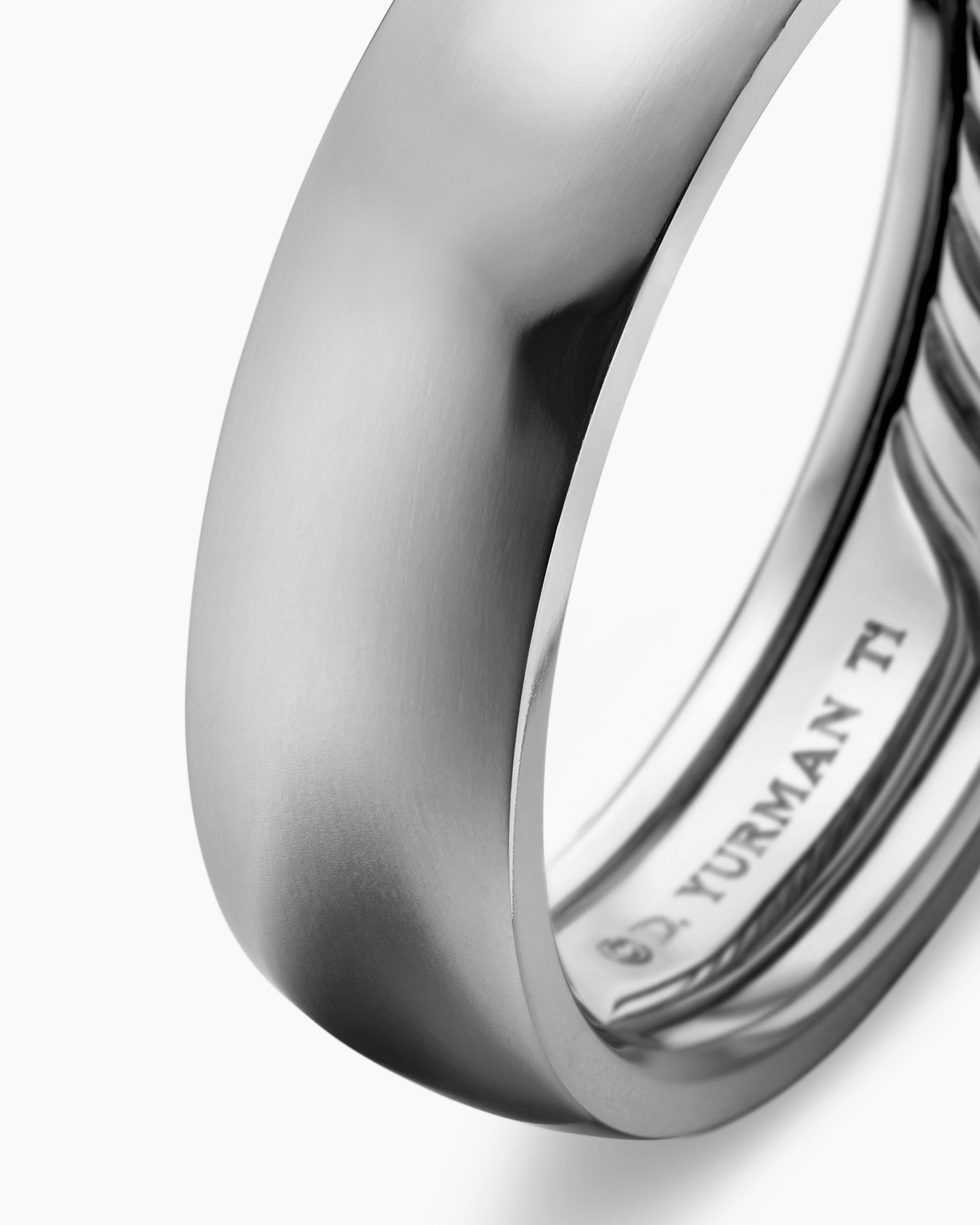 DY Classic Band Ring in Grey Titanium, 6mm
