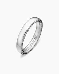 Streamline® Band Ring in 18K White Gold, 4mm