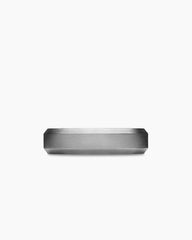 Beveled Band Ring in Grey Titanium, 6mm
