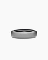 Beveled Band Ring in Grey Titanium, 6mm