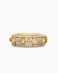 Modern Renaissance® Band Ring in 18K Yellow Gold with Diamonds, 6.6mm