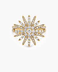 Starburst Ring in 18K Yellow Gold with Diamonds, 20mm