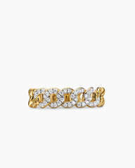 Belmont® Curb Link Band Ring in 18K Yellow Gold with Diamonds, 5mm