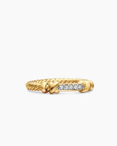 Petite Helena Wrap Band Ring in 18K Yellow Gold with Diamonds, 4mm