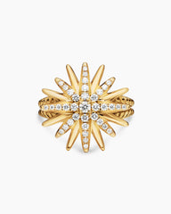 Starburst Ring in 18K Yellow Gold with Diamonds, 19mm