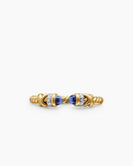 Petite Helena Ring in 18K Yellow Gold with Tanzanite and Diamonds, 2.5mm