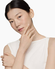 Cable Edge® Band Ring in 18K Yellow Gold with Diamonds, 4mm