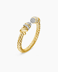 Petite Helena Open Ring in 18K Yellow Gold with Diamonds, 2.5mm