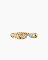 Petite Helena Open Ring in 18K Yellow Gold with Diamonds, 2.5mm