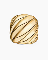 Sculpted Cable Ring in 18K Yellow Gold, 20mm