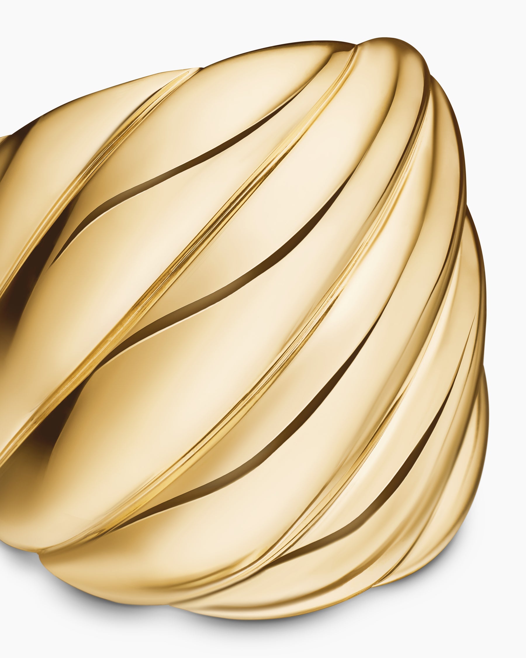 Sculpted Cable Ring in 18K Yellow Gold, 20mm