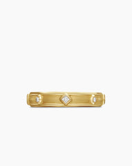 Modern Renaissance® Band Ring in 18K Yellow Gold with Diamonds, 4mm