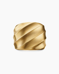 Cable Edge® Saddle Ring in 18K Yellow Gold, 18.8mm