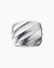 Cable Edge® Saddle Ring in Sterling Silver, 18.8mm