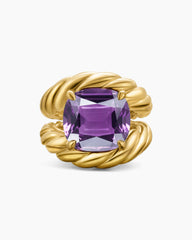 Marbella Ring in 18K Yellow Gold with Amethyst, 20mm