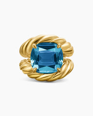 Marbella Ring in 18K Yellow Gold with Hampton Blue Topaz, 20mm
