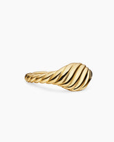 Sculpted Cable Micro Pinky Ring in 18K Yellow Gold, 7mm