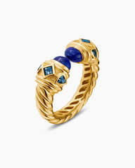Renaissance® Color Ring in 18K Yellow Gold with Lapis and Hampton Blue Topaz, 9.9mm