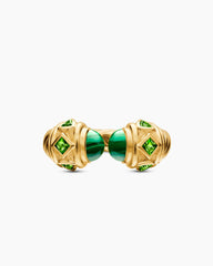 Renaissance® Color Ring in 18K Yellow Gold with Malachite and Tsavorites, 9.9mm