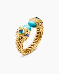 Renaissance® Color Ring in 18K Yellow Gold with Turquoise, Hampton Blue Topaz and Iolite, 9.9mm