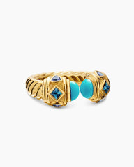 Renaissance® Color Ring in 18K Yellow Gold with Turquoise, Hampton Blue Topaz and Iolite, 9.9mm