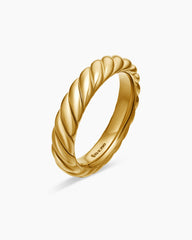 Sculpted Cable Band Ring in 18K Yellow Gold, 4.6mm