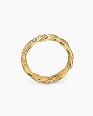 Wisteria® Band Ring in 18K Yellow Gold with Diamonds, 4.4mm