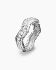 Zig Zag Stax™ Ring in Sterling Silver with Diamonds, 5mm