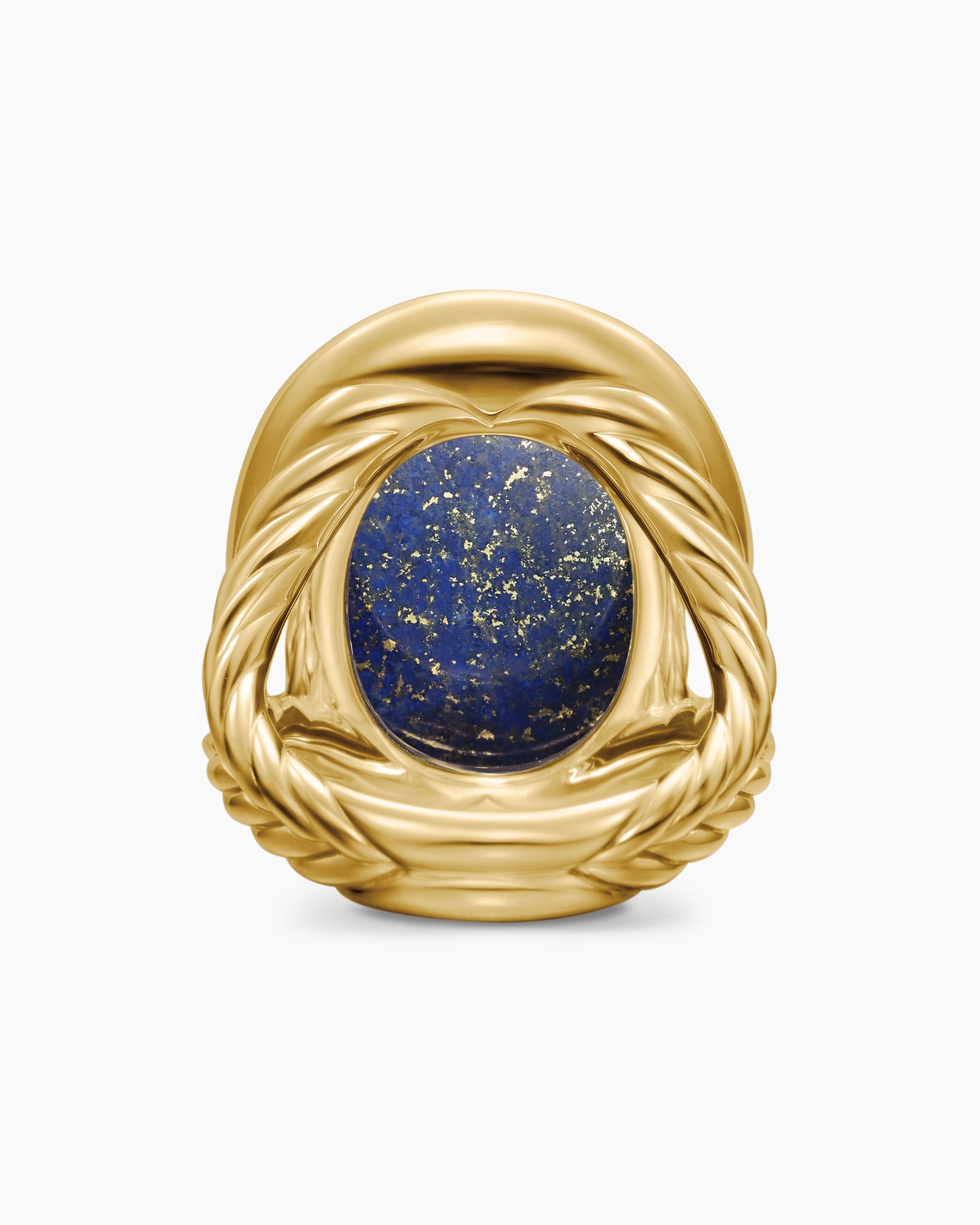 Albion® Oval Ring in 18K Yellow Gold with Lapis Lazuli and Diamonds, 21mm