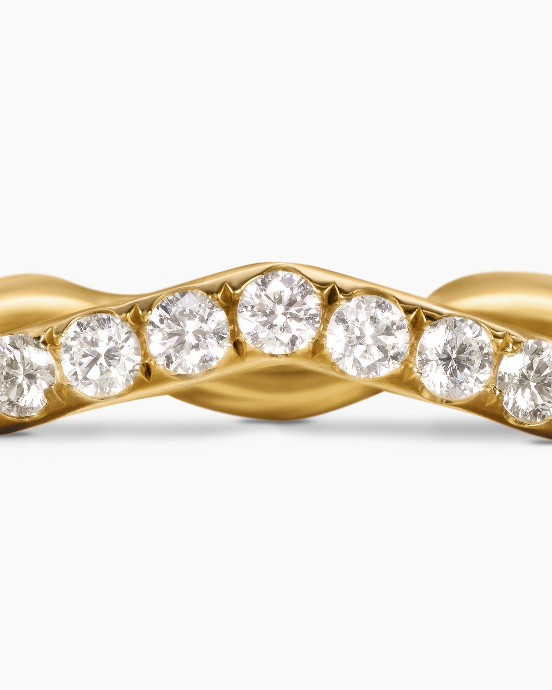 Zig Zag Stax™ Ring in 18K Yellow Gold with Diamonds, 2mm