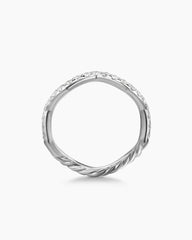 Zig Zag Stax™ Ring in Sterling Silver with Diamonds, 2mm
