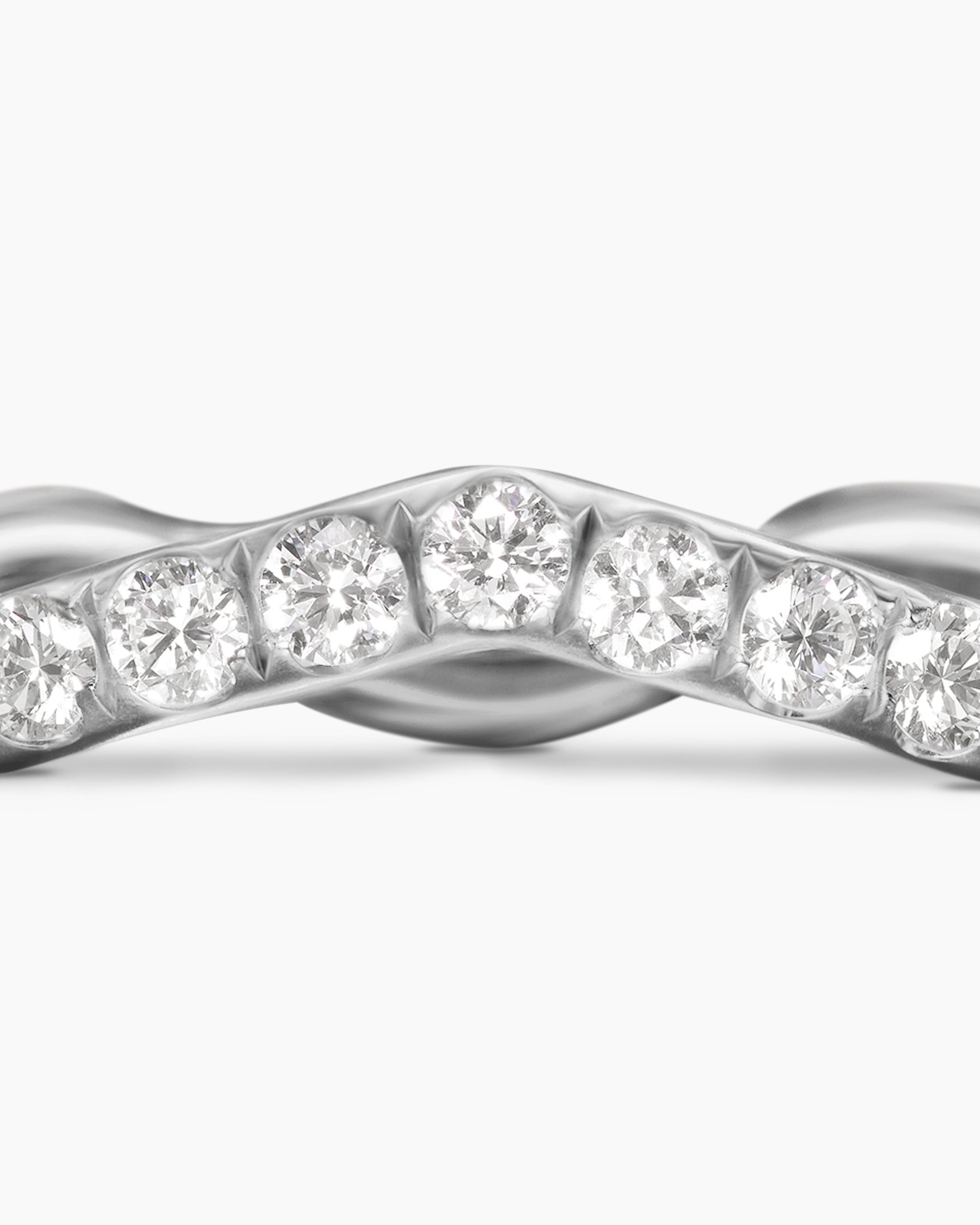 Zig Zag Stax™ Ring in Sterling Silver with Diamonds, 2mm