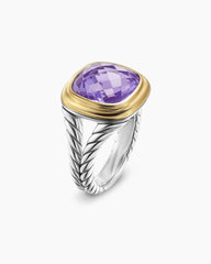 Albion® Ring in Sterling Silver with 18K Yellow Gold and Amethyst, 11mm