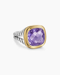 Albion® Ring in Sterling Silver with 18K Yellow Gold and Amethyst, 11mm