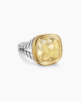 Albion® Ring in Sterling Silver with 18K Yellow Gold and Champagne Citrine, 11mm