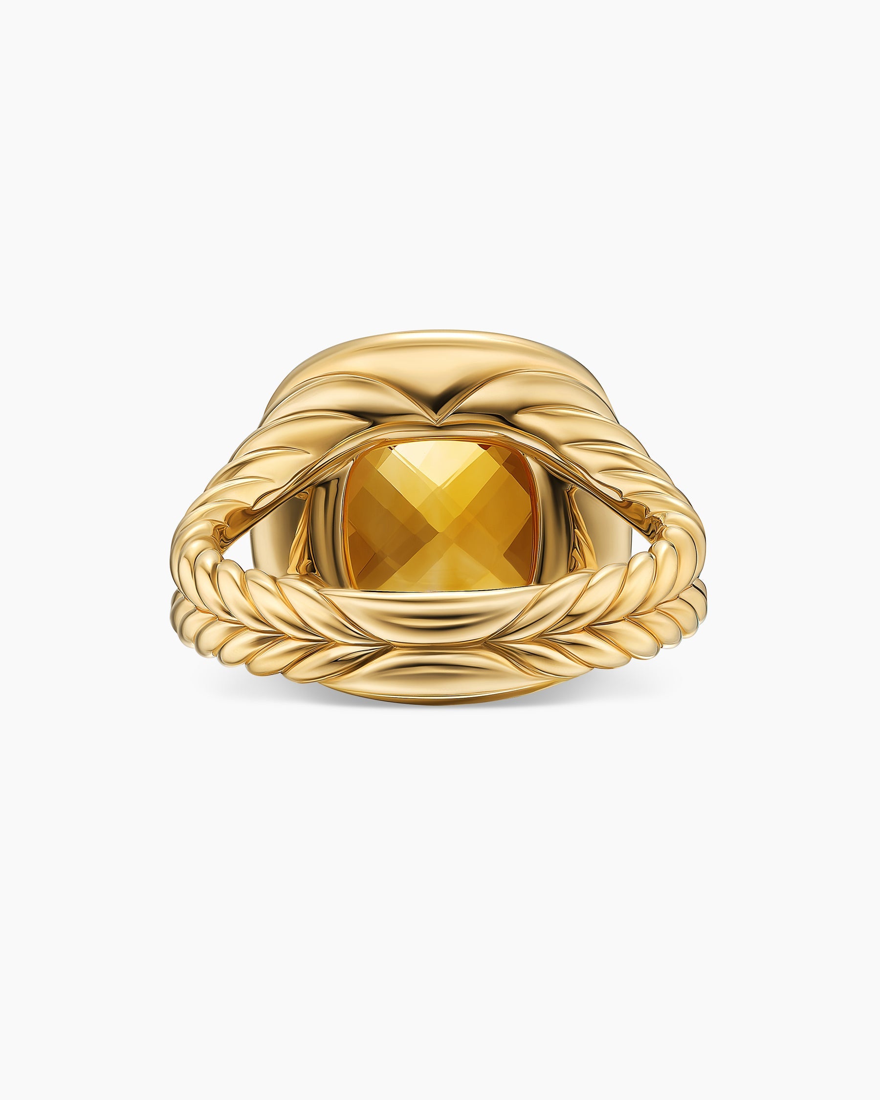 Albion® Ring in 18K Yellow Gold with Citrine and Diamonds, 11mm
