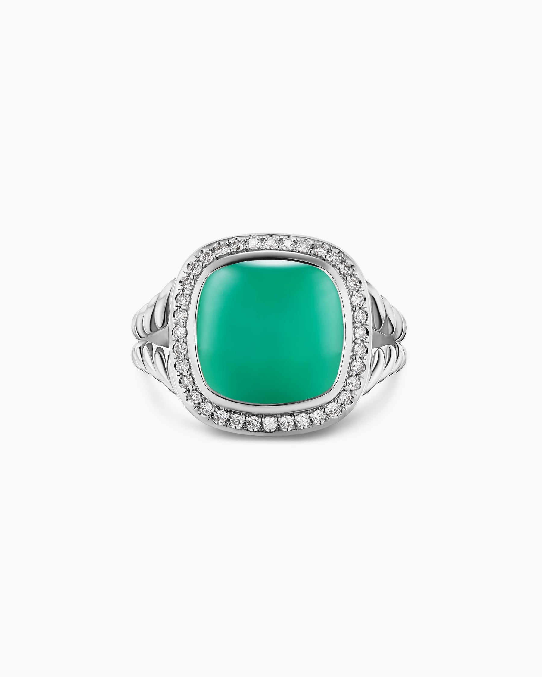 Albion® Ring in Sterling Silver with Lagoon Orchid and Diamonds, 11mm