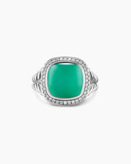 Albion® Ring in Sterling Silver with Lagoon Orchid and Diamonds, 11mm