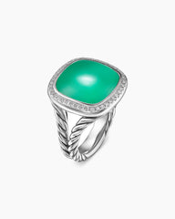 Albion® Ring in Sterling Silver with Lagoon Orchid and Diamonds, 15mm