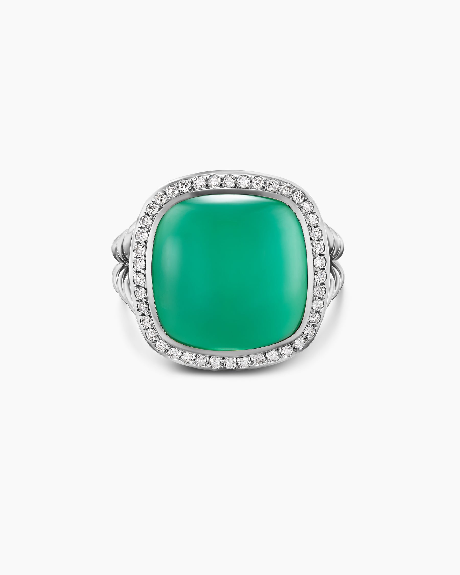 Albion® Ring in Sterling Silver with Lagoon Orchid and Diamonds, 15mm