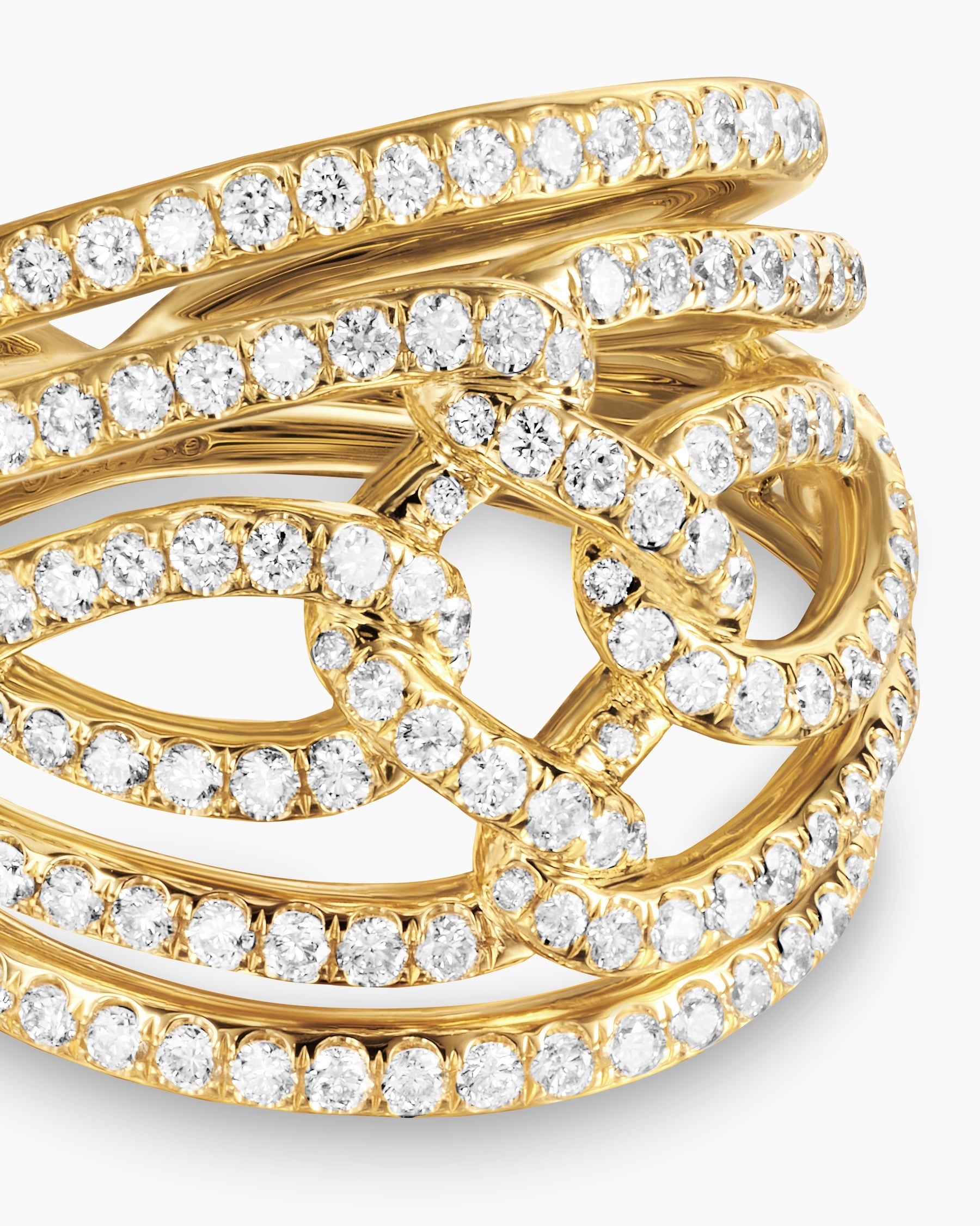 Wisteria® Dome Ring in 18K Yellow Gold with Diamonds, 19.3mm