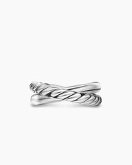 Crossover Two Row Ring in Sterling Silver, 7.4mm