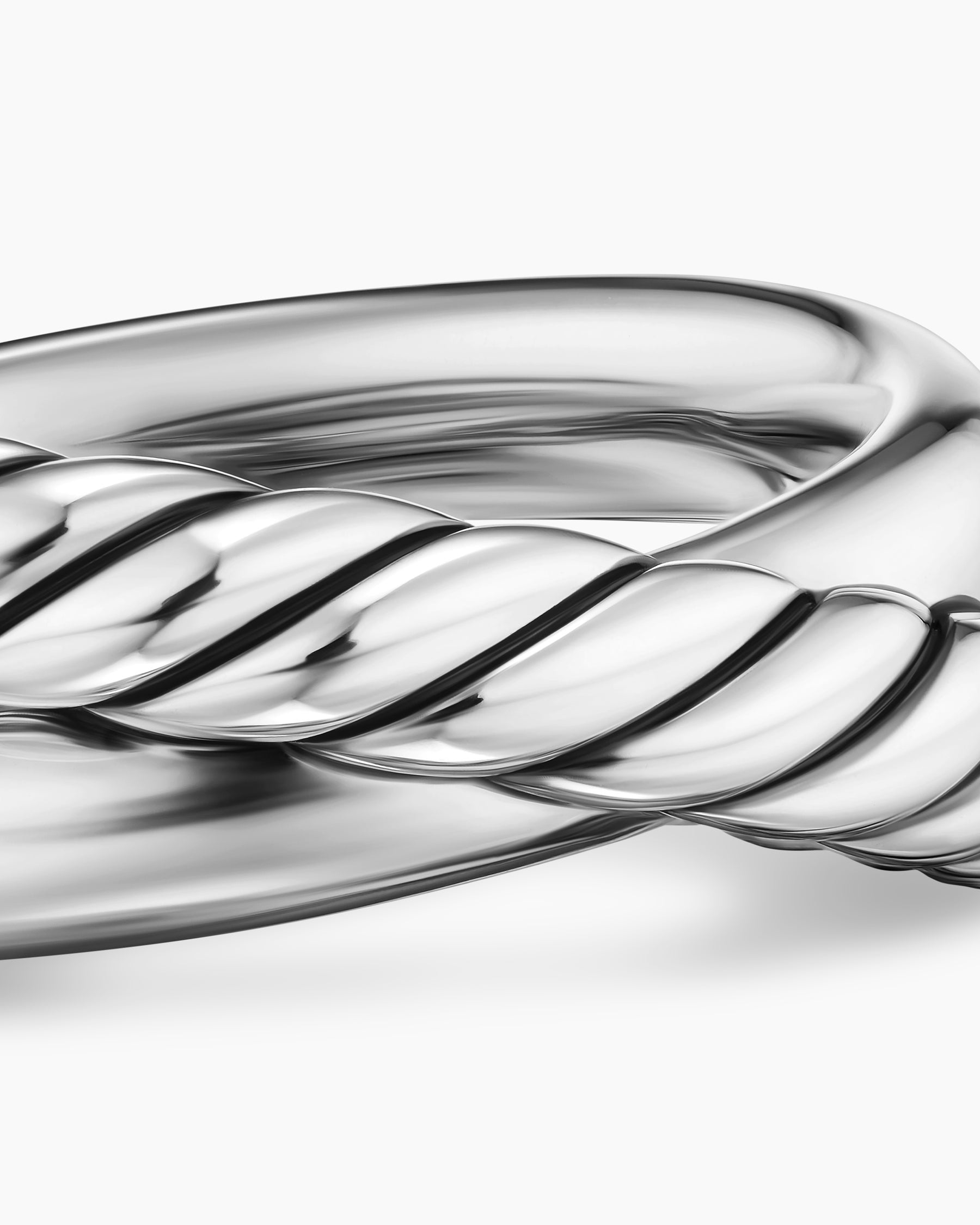 Crossover Two Row Ring in Sterling Silver, 7.4mm