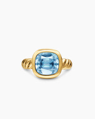DY Mercer® Color Stone Ring in 18K Yellow Gold with Sky Blue Topaz, 10mm